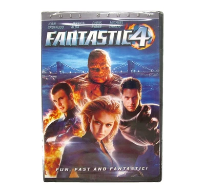 Marvel Fantastic 4 DVD Video Full Screen Jessica Alba Chris Evans Super Hero Foto 1 de 4