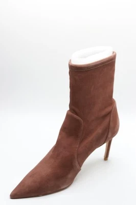 Sz 8.5 Stuart Weitzman Womens Stuart 75 Stretch Bootie Taupe 8.5 B - Image 1 of 4