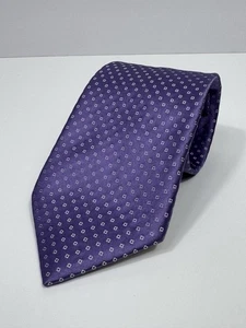 Corbata de cuello DONALD TRUMP colección exclusiva seda 3,75” X 58,5” púrpura geométrica - Imagen 1 de 9