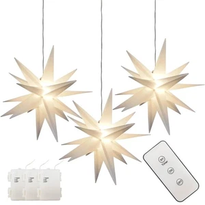13.3" Moravian Star Outdoor Light with Remote Control, Christmas Decorations,... - Picture 1 of 7