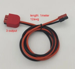1 to 3 12awg 30A DC power splitter cord cable fits Anderson Powerpole connector - Zdjęcie 1 z 2