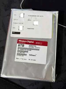 WD Red PRO 8TB NAS 3.5" CMR Internal Hard Drive HDD 5 Year Warranty WD8005FFBX - Afbeelding 1 van 4