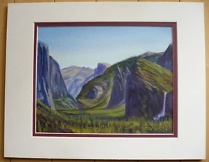 JAMAS WELCH, VINTAGE OIL PAINTING LANDSCAPE YOSEMITE CA CALIFORNIA PLEIN AIR MOD - Picture 1 of 11