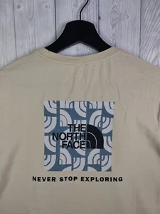 The North Face Tee Never Stop Exploring Beige Graphic Print T-Shirt Size S Small - Picture 1 of 10