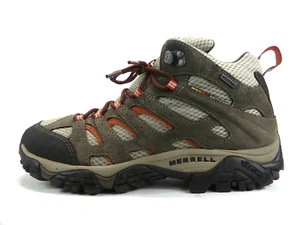 Merrell Moab Mid Wtpf Womens Size 10 Grey Brown Hiking Shoes Boots Waterproof - Picture 1 of 9