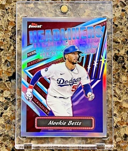 2023 Topps Finest Headliners Mookie Betts #FH-18 Refractor Los Angeles Dodgers - Picture 1 of 10