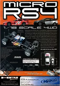 HPI Micro RS4 RC Car 1/18 Print Ad Wall Art Decor Ephemera - Picture 1 of 1