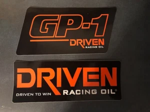 NEW Driven Racing Oil by Joe Gibbs Sticker Decal NHRA NASCAR Street Outlaws 2PCS - Picture 1 of 1