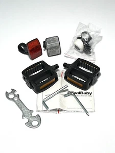 Bike Pedals Reflectors And Noise Maker Kit For Kids Bicycle Tricycle With Tools - Picture 1 of 7