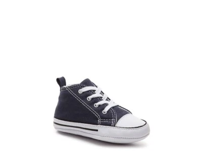 ZAPATO CUNA CONVERSE BEBÉ INFANTIL CHUCK TAYLOR ALL STAR PRIMERA ESTRELLA AZUL MARINO TALLA: 4C Foto 1 de 4