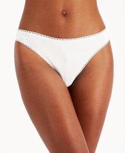 Charter Club Everyday Cotton Lace-Trim Thong - Picture 1 of 15