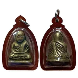 Phra LP Ngern wasserdichter Anhänger Wat Bang Klan Tempel Thai Buddha Amulett - Bild 1 von 4