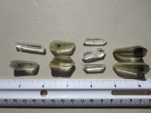 405  NATURAL QUARTZ CRYSTAL POINTS.  PHANTOMS, INCLUSIONS & UNUSUAL HABITS - Picture 1 of 3