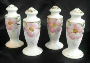 NORITAKE Japan Pink Azalea Vintage Salt & Pepper Shakers Lot of 4 - Picture 1 of 8