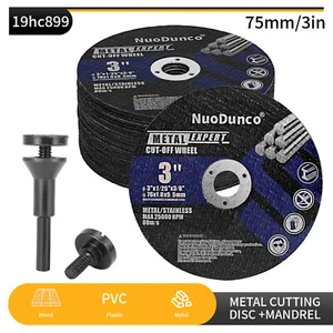 20Pcs 3 inch Cut Off Wheel with 1/4 in Mounting Mandrel Kit for Die Grinder - Picture 1 of 9