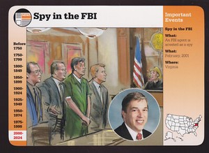 SPY IN THE FBI Robert Philip Hanssen 2001 GROLIER STORY OF AMERICA CARD #139-8