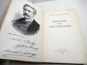 SAINT-YVES D'ALVEYDRE MISSION DES SOUVERAINS 1948 OCCULTISME SYNARCHIE 2000 EX. - Picture 1 of 7