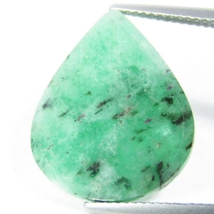 9.24Cts Amazing Natural Zambia Emerald 20x16.4mm Pear Shape Collection REF VDO - Picture 1 of 2