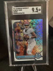 BRYCE YOUNG RC SGC 9.5 SILVER SHIMMER PRIZM #1 Draft Pick ALABAMA PANTHERS