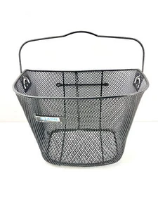 Adie Front Bike Basket Mesh Metal Black w/ Handle Cycling Bikes Bicycle - Picture 1 of 14