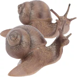 2pcs Simulation Snail Figurine Snail Figure Snail Toy Animal Educational Model - Picture 1 of 12
