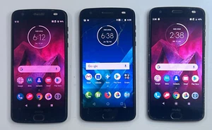 LOT OF 3 x Verizon / T-Mobile Motorola XT1789 MOTO Z2 Force Smart Phones *READ* - Picture 1 of 8
