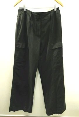 David N Size 10 Black Linen Pants Dress or Casual Women Slacks  - Image 1 of 4