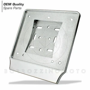 PORTA TARGA PORTATARGA CROMATO UNIVERSALE SCOOTER 50 TARGA EUROPEA PIAGGIO - Picture 1 of 2