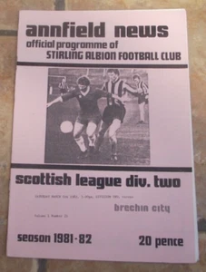 1981-82 (Mar) Stirling Albion v Brechin City - Scottish Division Two - Picture 1 of 2