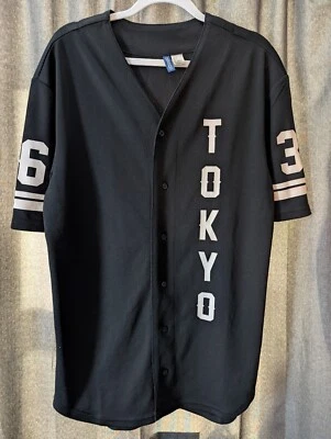 Camiseta de béisbol Tokio #36 camisa con botones H&M dividida S PEQUEÑA rara Foto 1 de 4