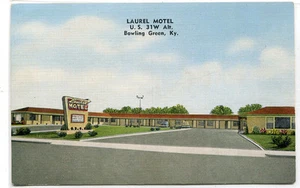 Postal de lino Laurel Motel US 31 W Bowling Green Kentucky - Imagen 1 de 1