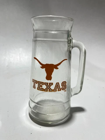 Texas Longhorns Beer Stein Mug Glass Barware Burnt Orange Cover
