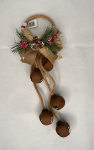 Ashland rustikale Glocke Türhänger Kiefer & Stechpalme Beeren 14" Bauernhaus Weihnachten - Bild 1 von 13