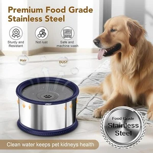 6.5L/1.6GAL Dog Water Bowl Large Capacity No Spill Stainless Steel Water Feeder - Picture 1 of 38