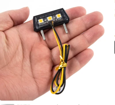 12V 2-Wire Car-Truck-Motorcycle Deluxe 3~LED Rear License Plate Light - Image 1 of 4