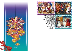 2018 LATVIA LETTLAND CHRISTMAS SANTA CLAUS,BEER CUP  FDC - Picture 1 of 1