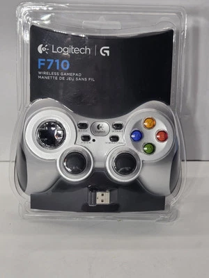 Logitech F710 Wireless Gamepad Controller Silver with Dongle NEW - Image 1 of 3