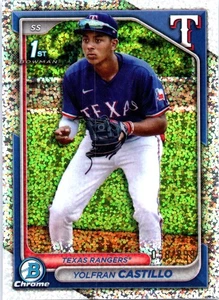 Yolfran Castillo 2024 Bowman Chrome #BCP-159 Speckle Refractors Rangers #/299 - Picture 1 of 2