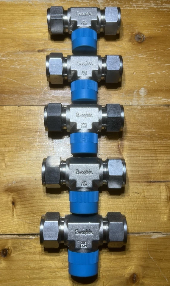 Swagelok SS-1210-3TTM New Stainless Steel Connectors 5 Tee Fittings - Image 1 of 4