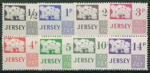 Jersey Portomarken 1971 dígitos mapa P 7/14 sin usar - Imagen 1 de 1