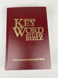 HEBREW GREEK KEY WORD STUDY BIBLE NASB RED LETTER EDITION HARDCOVER AMG VGC! - Picture 1 of 20