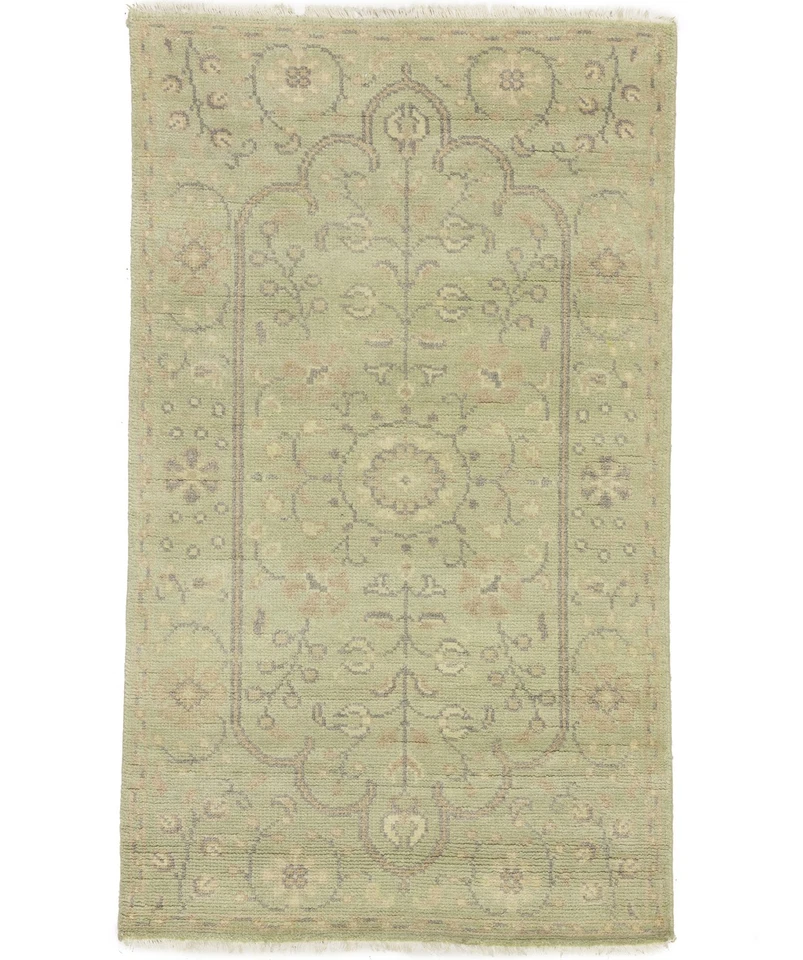 Small Transitional Muted Color Floral Oriental Rug Entryway Decor Carpet 3X5 ft - Image 1 of 4