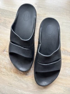 Sandalia OOFOS Ooahh Slide Unisex Negra Auténtica Para Hombre Talla 14 Para Mujer 16 Playa - Imagen 1 de 5