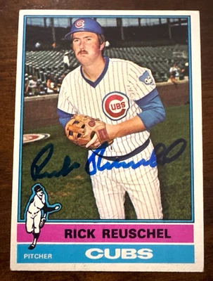 Tarjeta de béisbol 1976 Topps Rick Reuschel autografiada #359 Cubs Foto 1 de 2