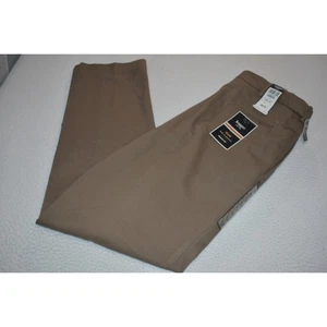 Haggar Anzughose Herren Größe 38 x 34 Khakis Chinohose Baumwolle hellbraun gerade NEU - Bild 1 von 7