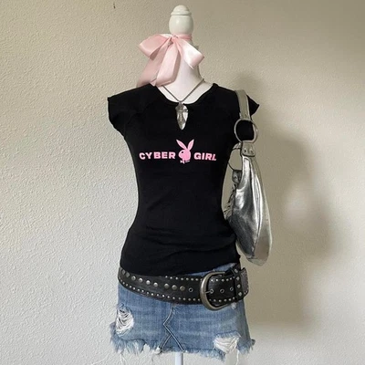 Camiseta ajustada de bebé Y2K Deadstock Playboy Foto 1 de 4