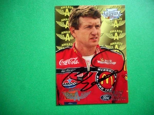 Bill Elliott signed 1996 Fleer/Skybox #94 FAN FAVORITE AWARD Nascar Card 155 COA - Picture 1 of 3