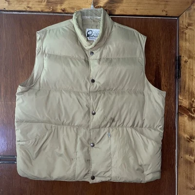 Vintage Penfield Trailwear Puffer Vest Mens XL Brown Snap Up Down & Feather USA - Image 1 of 4