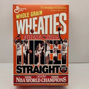 1993 Chicago Bulls Three Straight Wheaties Michael Jordan 18oz Cereal Box(Empty) - Picture 1 of 24