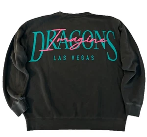 Imagine Dragons Crewneck XL Pigment Black Script Logo Tour Merch NEW *flaw - Picture 1 of 11